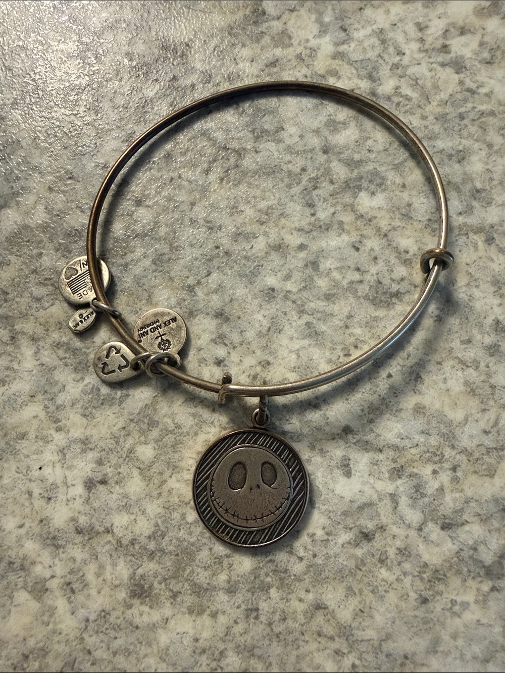 Disney alex and ani bracelet
Jack Skellington 
Nightmare before Christmas